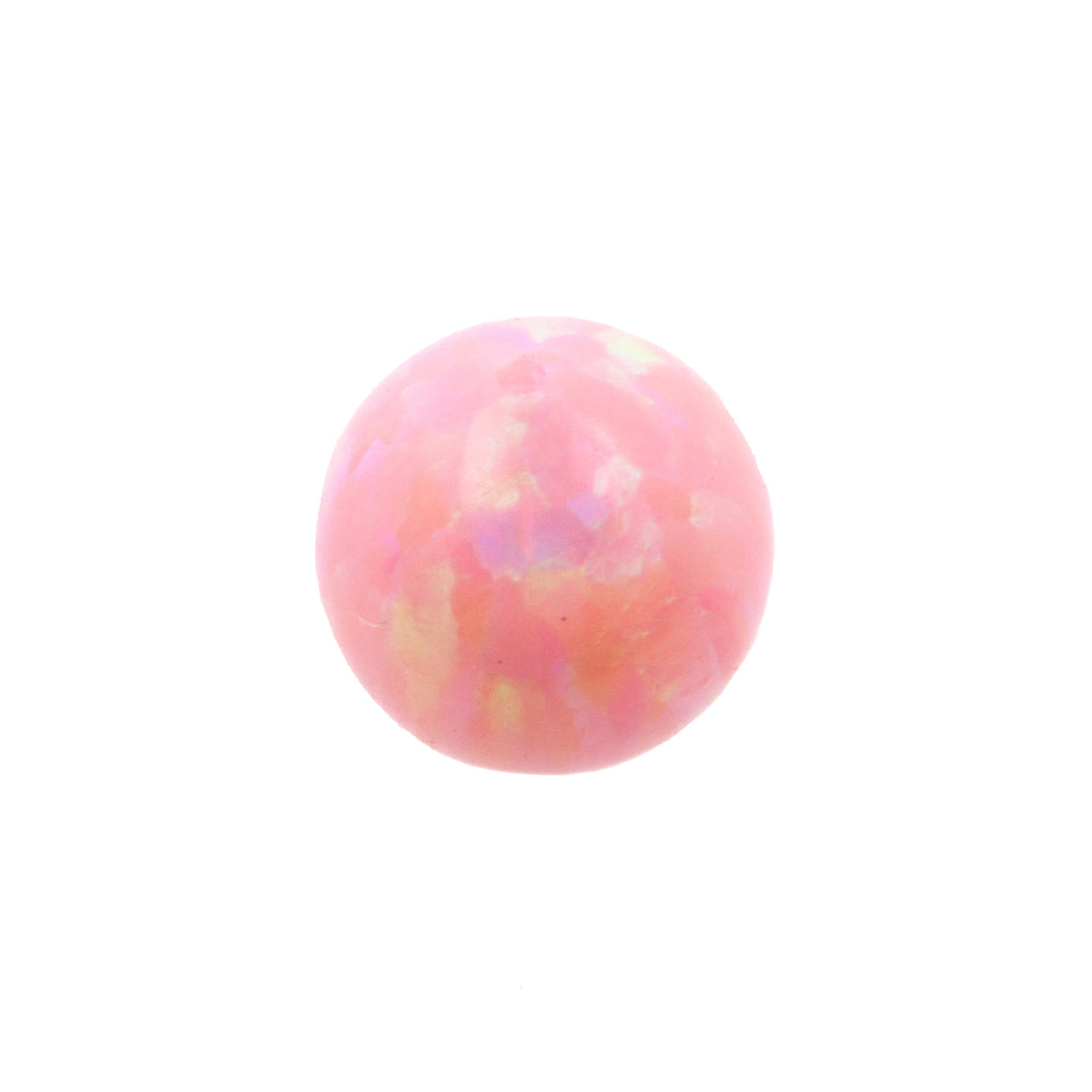 Synthetic Stone Threaded Opal Ball Pink Opal