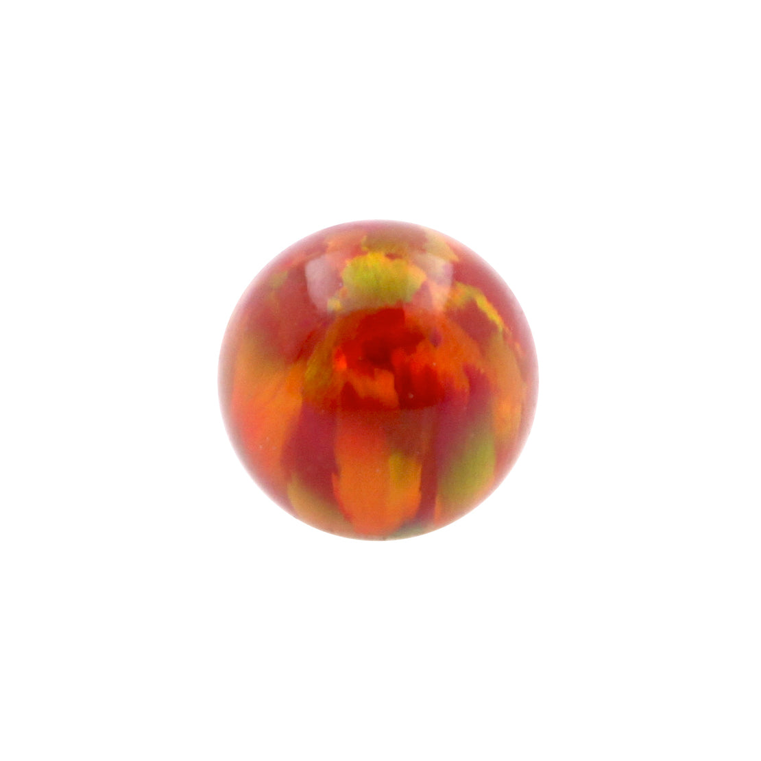 Synthetic Stone Threaded Opal Ball Red Opal