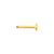 Surgical Steel Labret Stud - 4 mm Disc Gold
