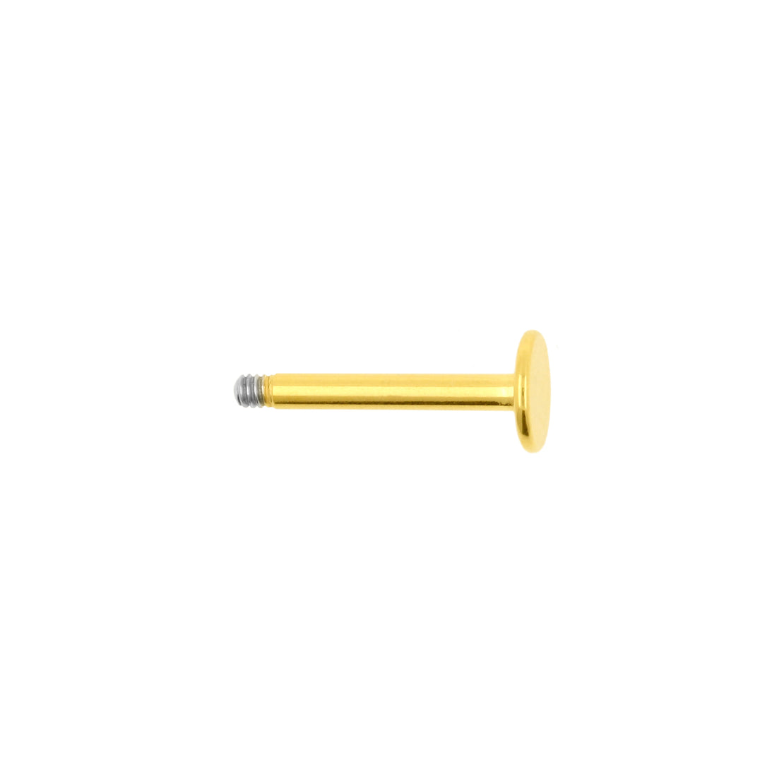 Surgical Steel Labret Stud - 4 mm Disc Gold