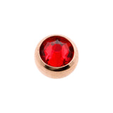 Surgical Steel Jewelled Threaded Ball Light Siam
