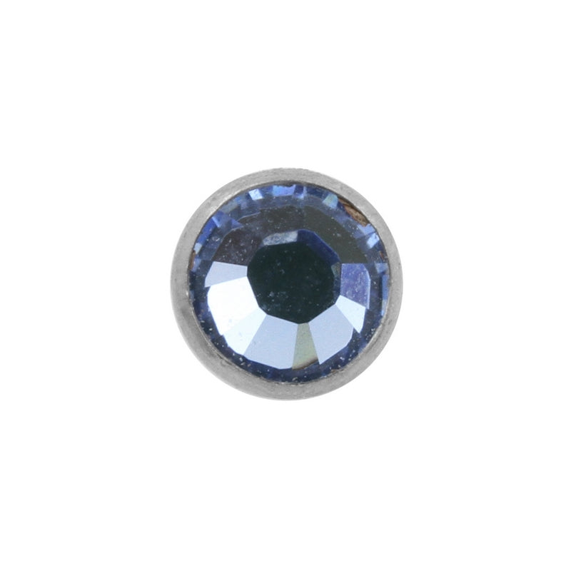 Titanium Jewelled Disc Light Blue Sapphire