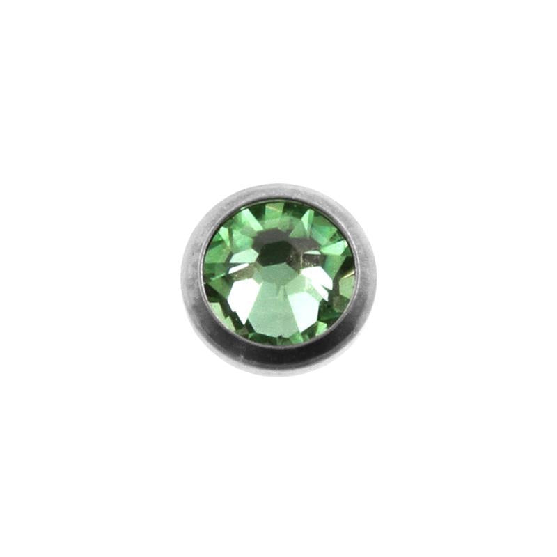 Titanium Jewelled Disc Peridot