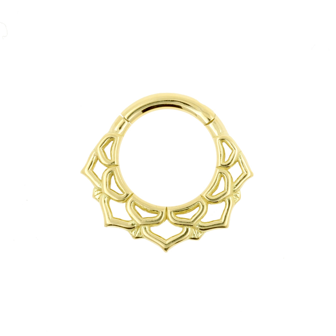 18 Karaats Gouden Click Ring - Ornamental Lotus