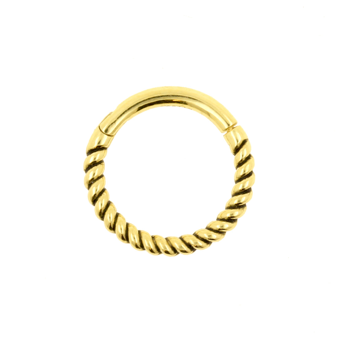 18 Karaats Gouden Gevlochten Click Ring - Vintage Look