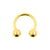 Chirurgisch Stalen Circular Barbell Goud