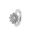 Nickel-Free Stainless Steel Zirconia Belly Ring Clicker - Flower Clear / Clear
