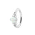 Nickel-Free Stainless Steel Belly Ring Clicker - Opal And Zirconia White Opal