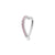Nickel-Free Stainless Steel Belly Ring Clicker - Zirconia Heart - Pink
