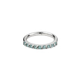 18 Karat Weißgold Nasen-Click-Ring mit Diamanten