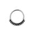 Chirurgisch Stalen Doorlopende Ring - Vintage Dots Zilver