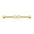 Chirurgisch Stalen Industrial Barbell Met Zirkonia - Infinity Goud