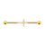 Surgical Steel Jewelled Industrial Barbell - Cross Gold