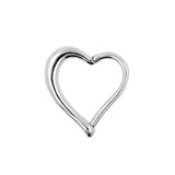 Chirurgischer Stahl Herzförmiger Click-Ring Silber