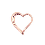 Chirurgischer Stahl Click-Ring in Herzform Roségold