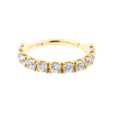 Nickelfreier Stahl-Click-Ring - 2 mm Zirkonia klar