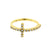 Chirurgisch Stalen Conch Clicker - Zirkonia Cross Goud