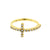 Chirurgisch Stalen Conch Clicker - Zirkonia Cross Goud