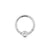 Chirurgisch Stalen Smile Click Ring Met Kirstal Clear