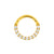 Surgical Steel Zirconia Ring Gold