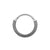 Chirurgisch Stalen Click Ring - Lined Zilver