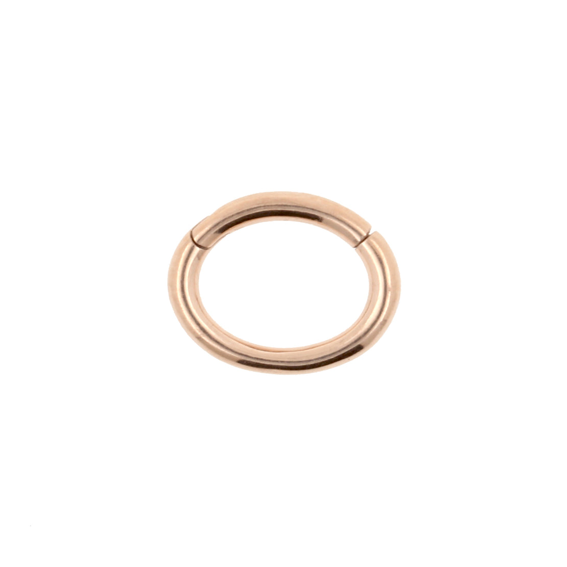 Surgical Steel Rook Piercing Oval Click Ring Rose Gold