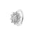 Nickel-Free Stainless Steel Rook Clicker - Zirconia Flower Clear / Clear