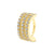 Nikkelvrij Stalen Rook Clicker - Triple Ring Goud