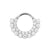 Nikkelvrij Stalen Click Ring - Dubbele Zirkonia Zilver