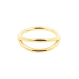 Nickelfreier Click-Ring aus Stahl – Double Hoop Gold