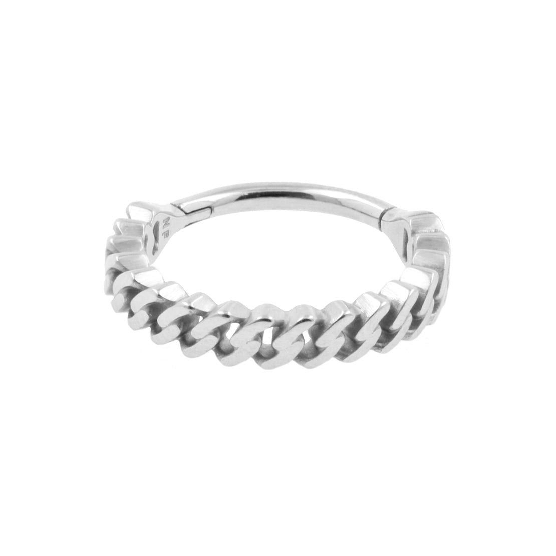 Nikkelvrij Stalen Click Ring - Chain Zilver
