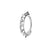 Nikkelvrij Staal Click Ring - Zirkonia Studs Zilver
