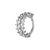 Nickel-Free Stainless Steel Click Ring - Zirconia Triple Silver