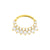 Chirurgisch Stalen Daith Clicker - Zirkonia Crown Goud