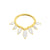Nikkelvrij Stalen Daith Clicker - Marquise Tiara Goud