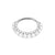 Nickel-Free Stainless Steel Daith Clicker - Double Zirconia Silver
