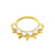 Nickel-Free Stainless Steel Daith Clicker - Zirconia Square Studs Gold