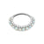 Nickel-Free Stainless Steel Daith Clicker - Opal And Zirconia White opal