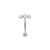Surgical Steel Navel Curve Triple Zirconia Silver