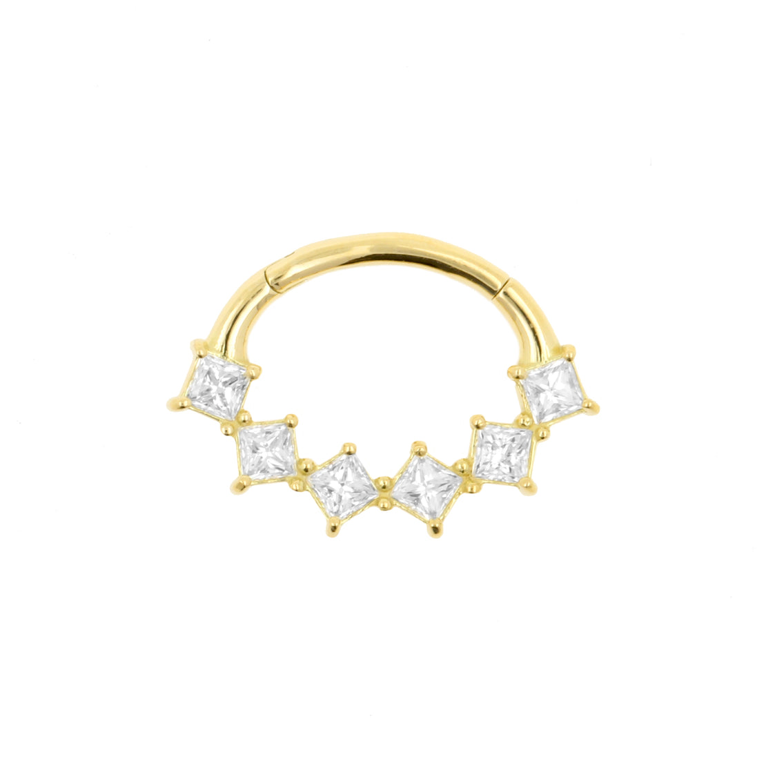 18 Karaats Gouden Daith Clicker - Squares