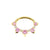 18 Karaats Goud Septum Clicker Met Diamant & Roze Saffier