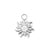Nikkelvrij Stalen Click Ring Bedel - Alpine Flower Zilver