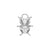Nickel-Free Stainless Steel Click Ring Charm - Beetle Silver