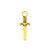 Nickel-Free Stainless Steel Click Ring Charm - Dagger Gold