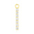 Nickel-Free Stainless Steel Click Ring Charm - Zirconia Bar L Gold