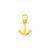 Nikkelvrij Stalen Click Ring Bedel - Anchor Goud