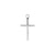 Chirurgisch Staal Click Ring Bedel - Cross Medium