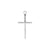 Chirurgisch Staal Click Ring Bedel - Cross Large