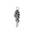 Surgical Steel Click Ring Charm - Angel Wing Silver