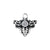 Chirurgisch Staal Click Ring Bedel - Zirkonia Bee Zilver